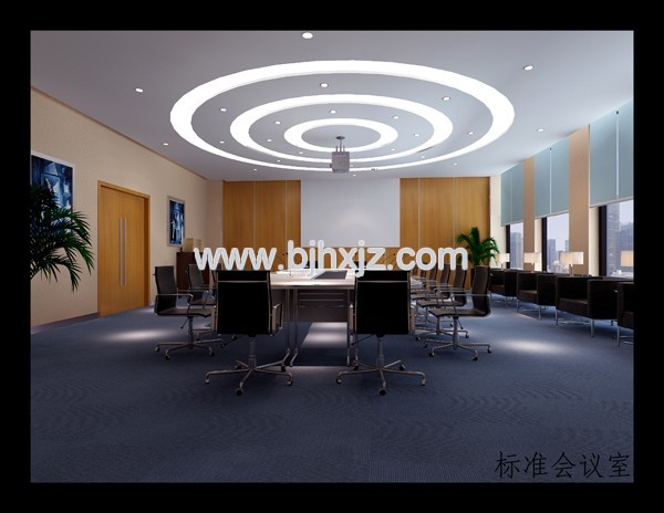 北京康龍化成園區集團辦公室裝修會議室效果圖